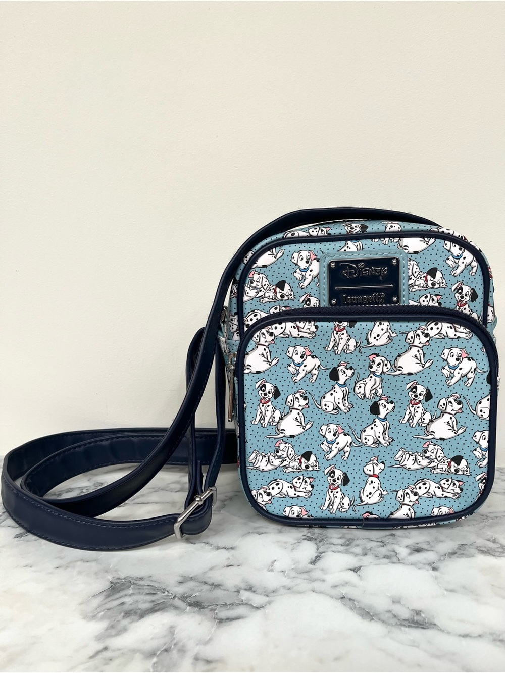 Loungefly Disney 101 Dalmatians Light Blue Crossbody Bag - Picture 3 of 13